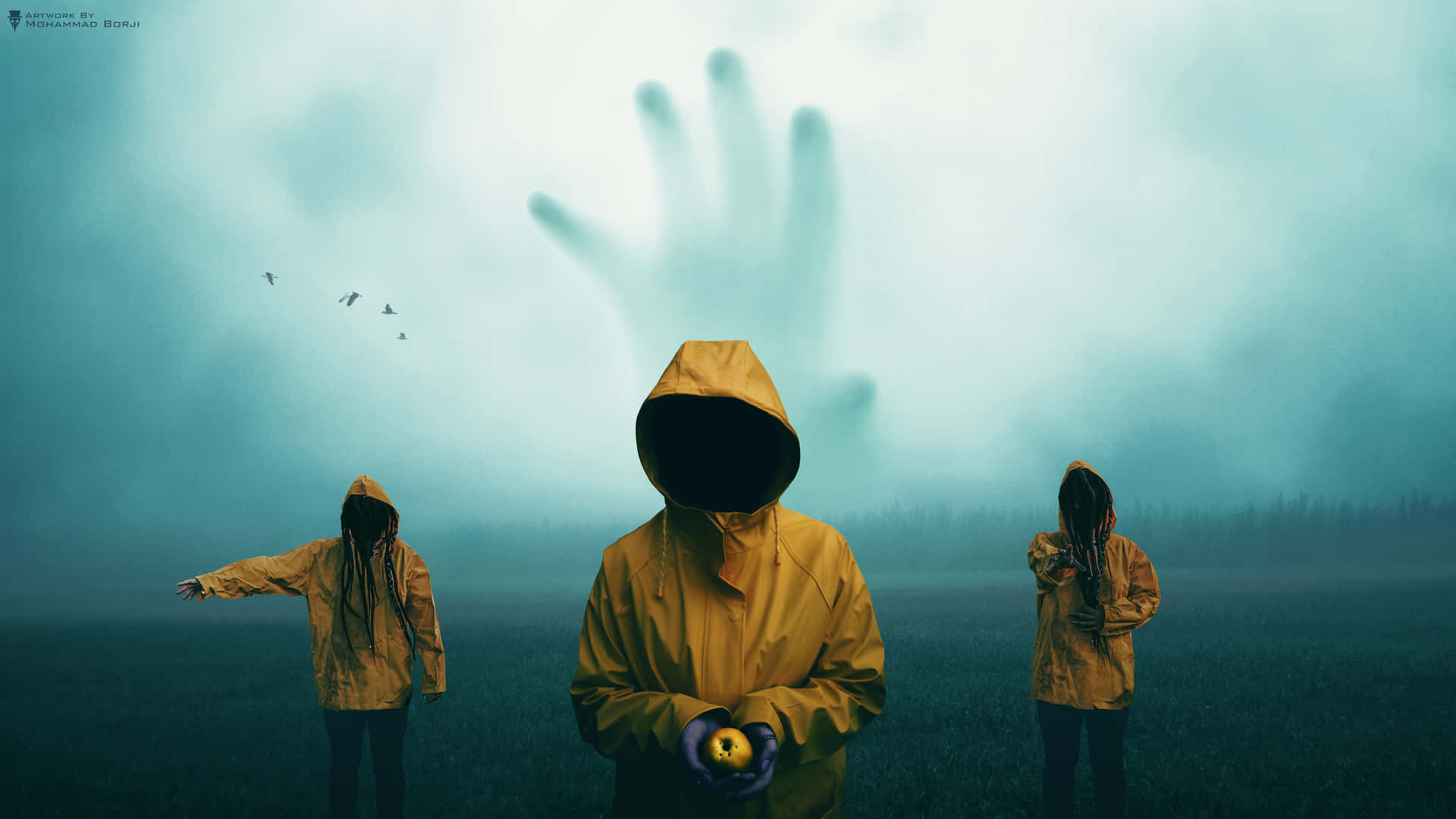 People With Raincoats From The Dark Netflix Original Series Background