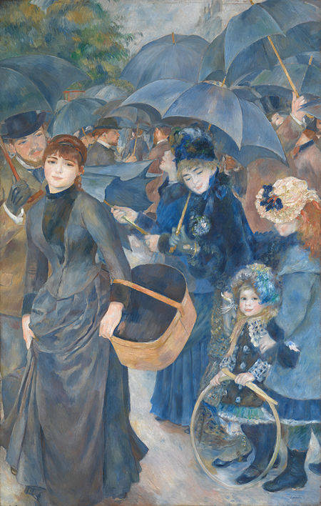 People With Umbrellas By Renoir Background