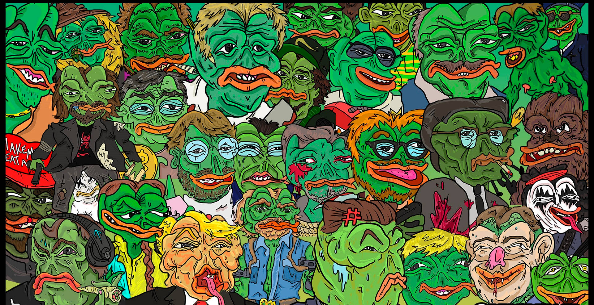 Pepe The Frog Doodles Background