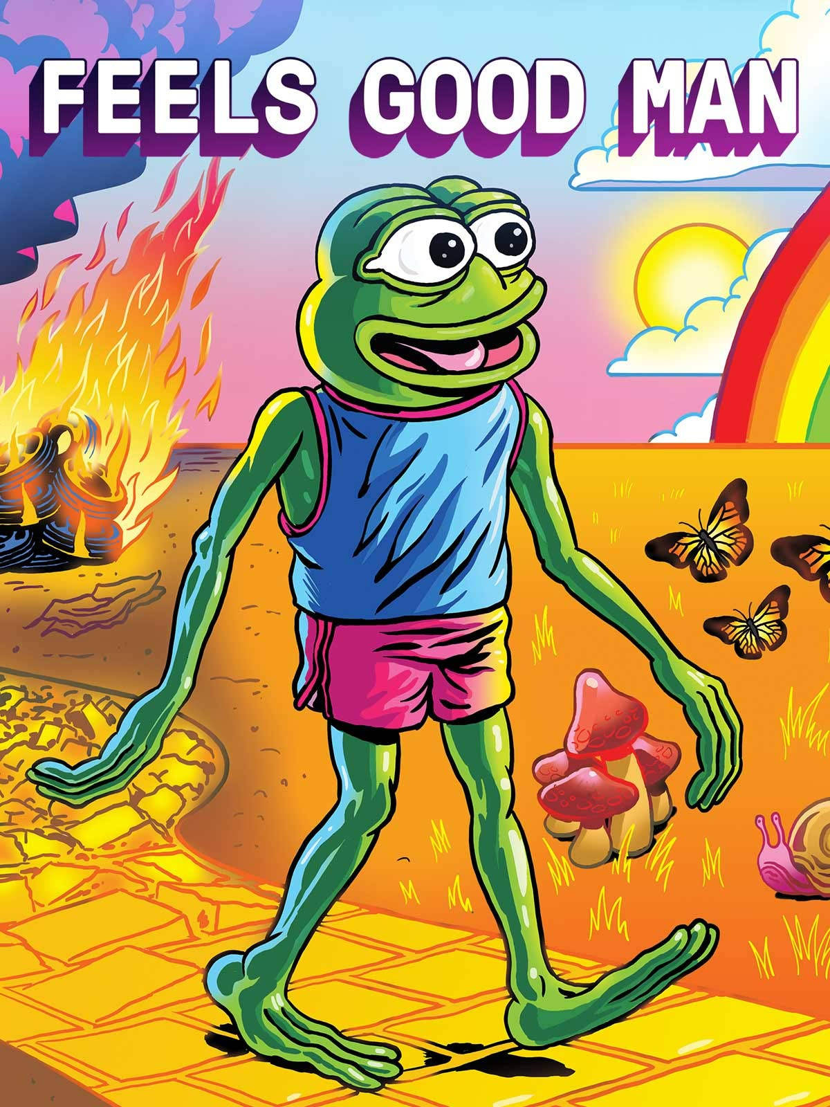 Pepe The Frog Feels Good Man Background