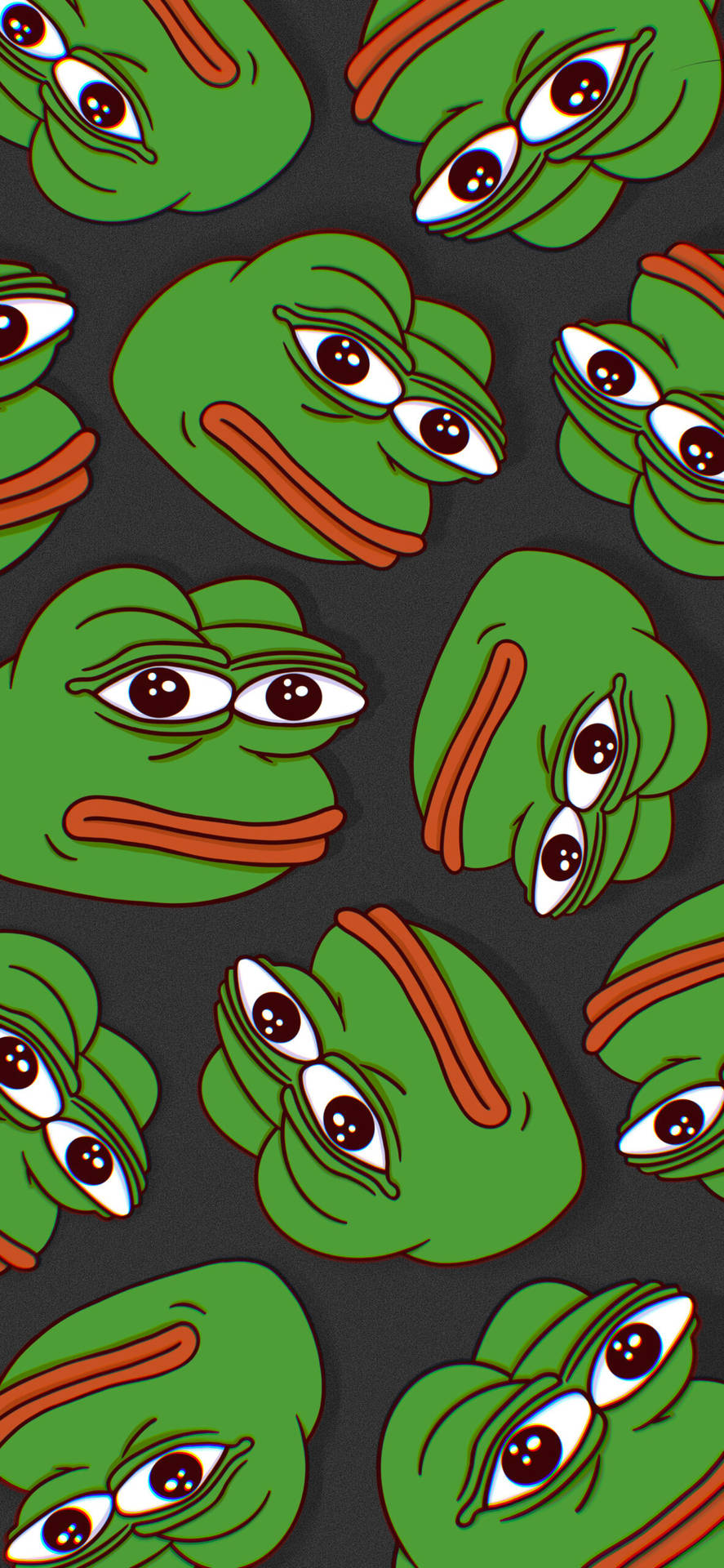 Pepe The Frog Green Pattern Background