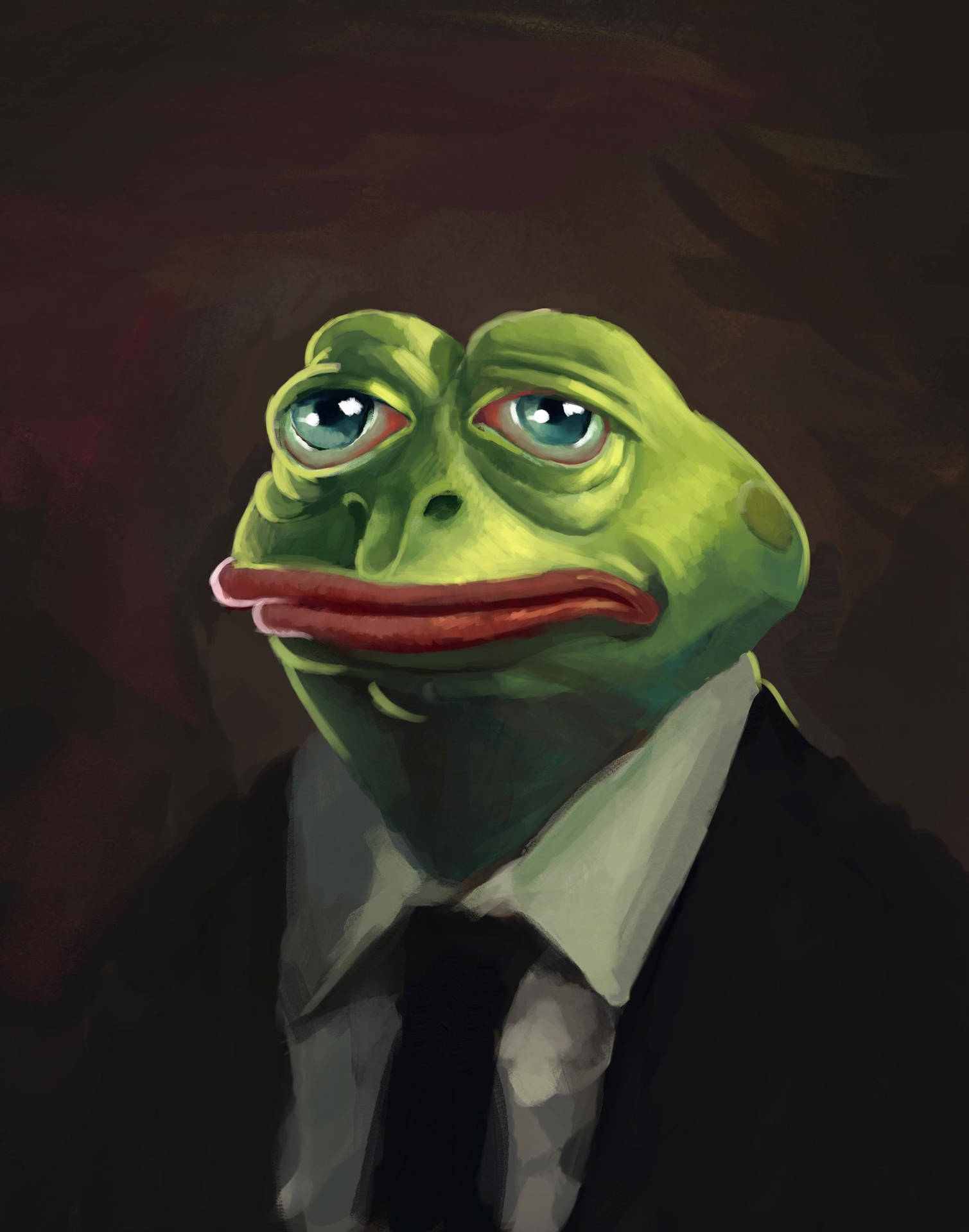 Pepe The Frog Realistic Art Background