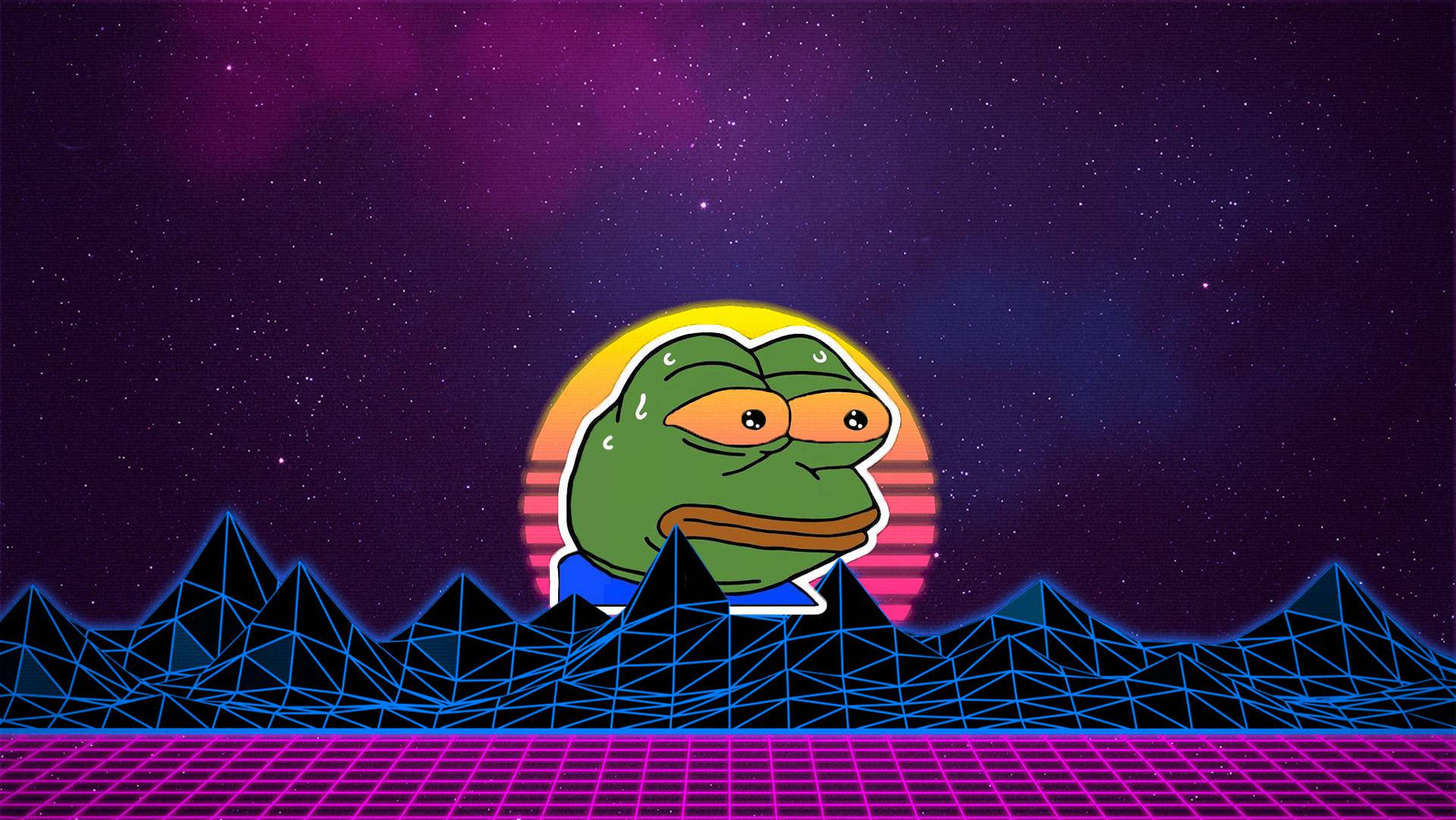 Pepe The Frog Vaporwave Art Background