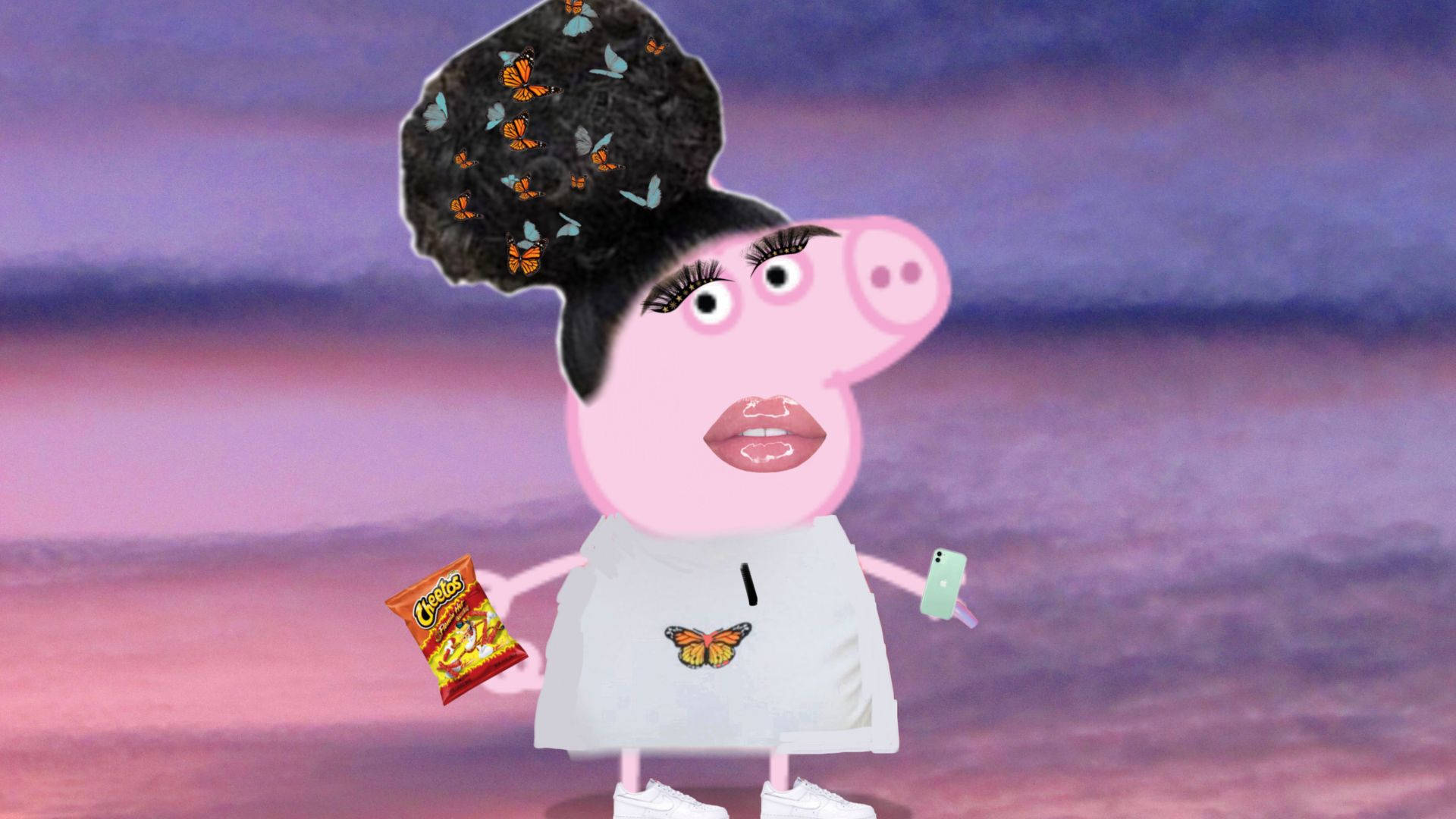 Peppa Pig Baddie Pfp Background