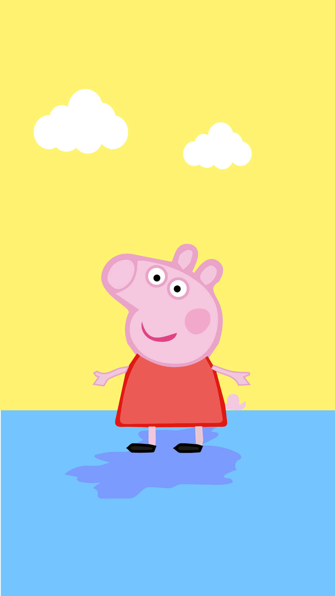 Peppa Pig Iphone Cloudy Sky Background