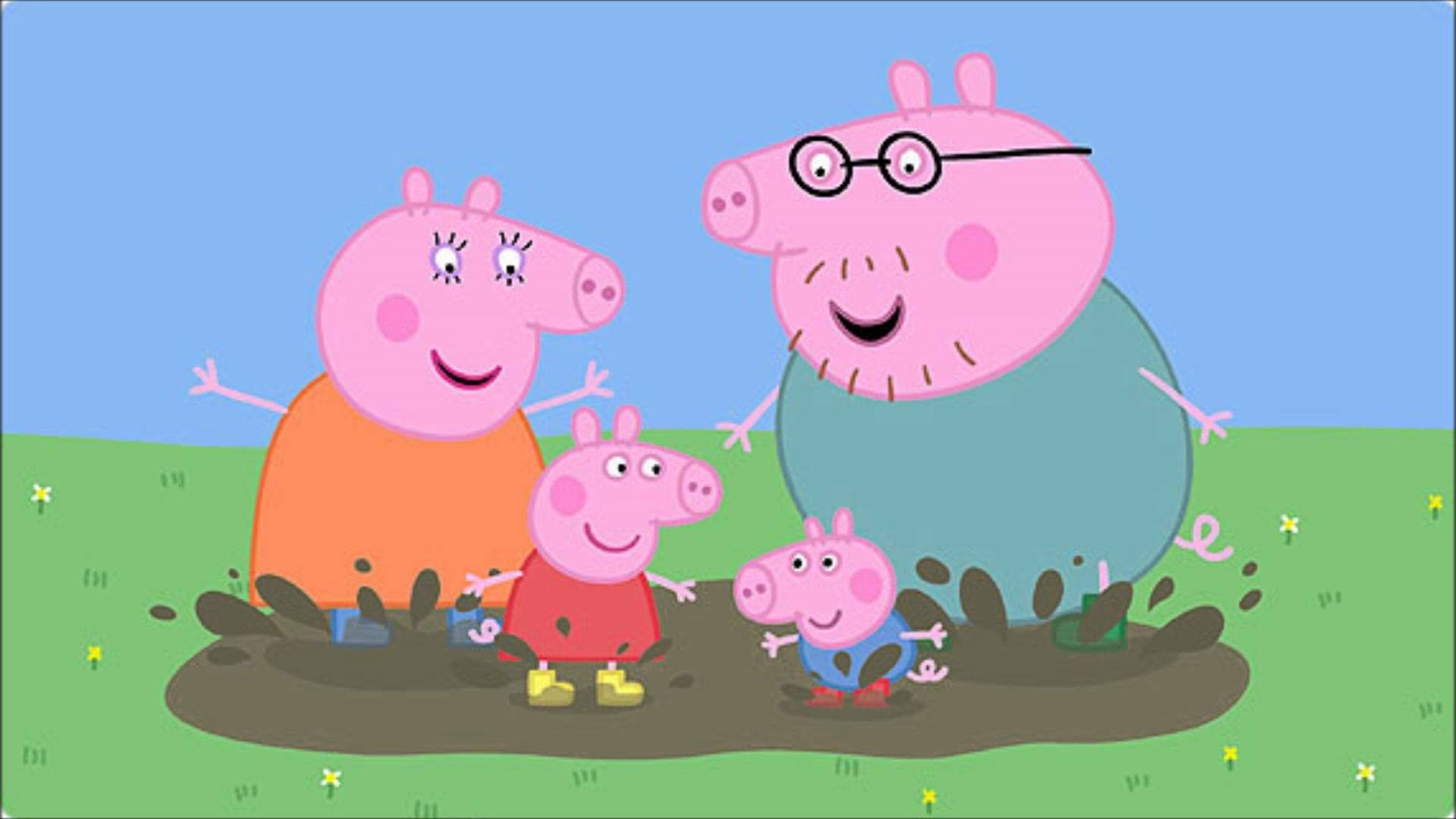 Peppa Pig Loves Playing In The Mud! Background