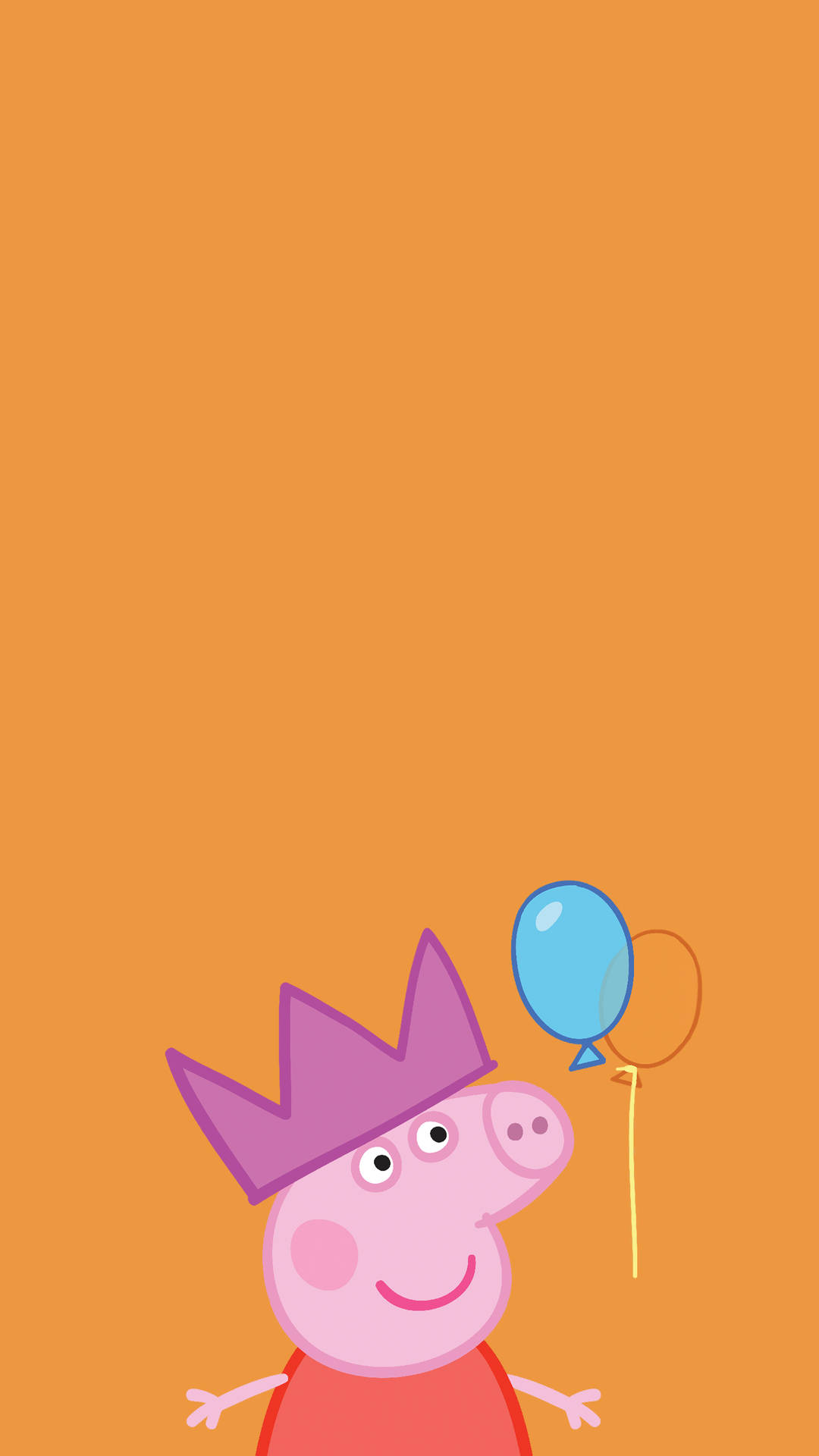Peppa Pig Phone Balloons Crown Background