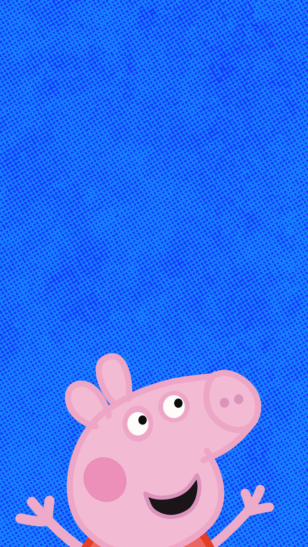 Peppa Pig Phone Happy Blue Wallpaper Background
