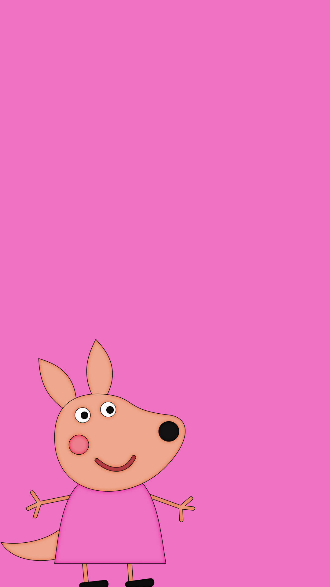 Peppa Pig Phone Kylie Kangaroo Pink Background Background