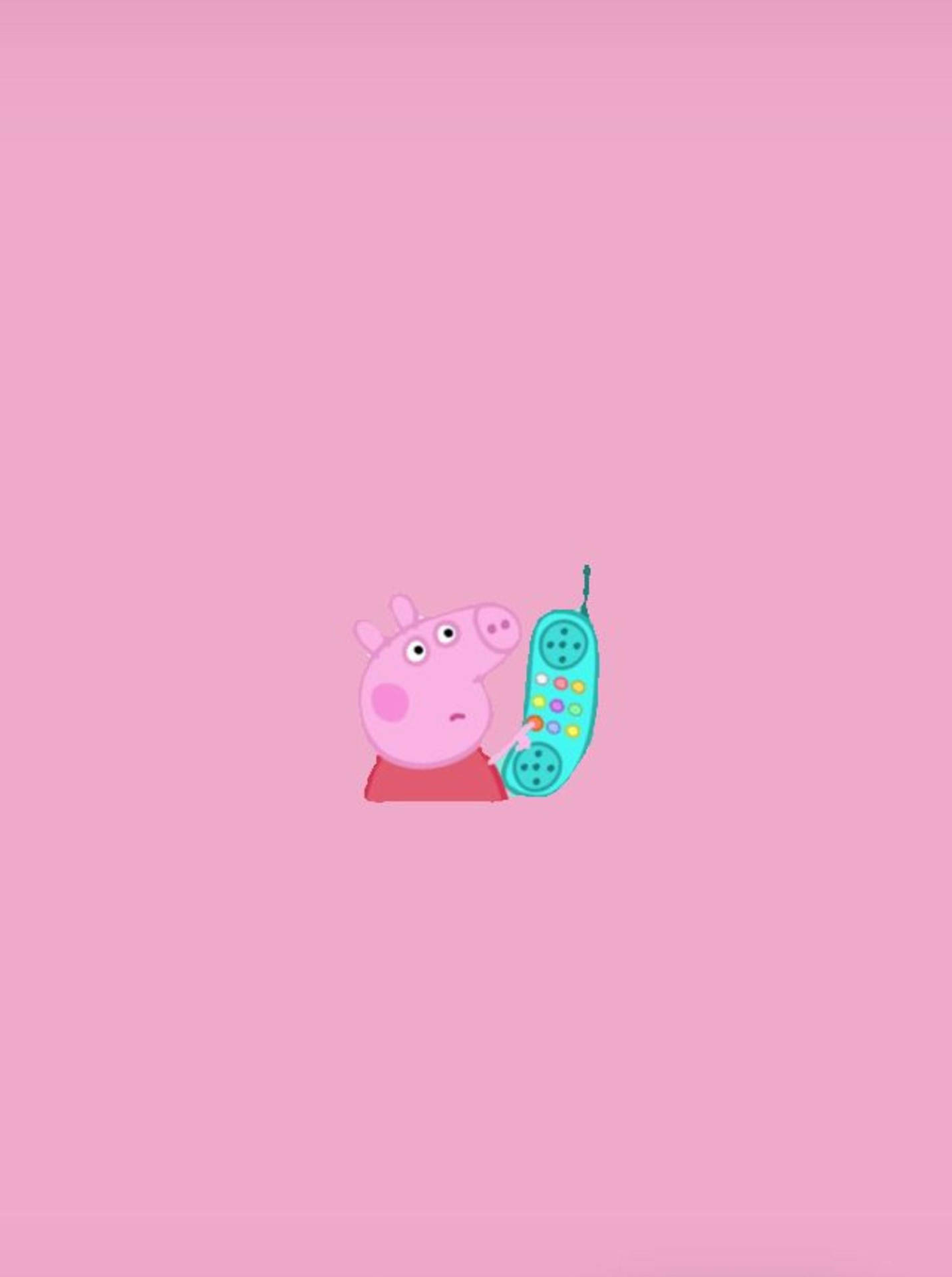 Peppa Pig Uses Her Phone Background