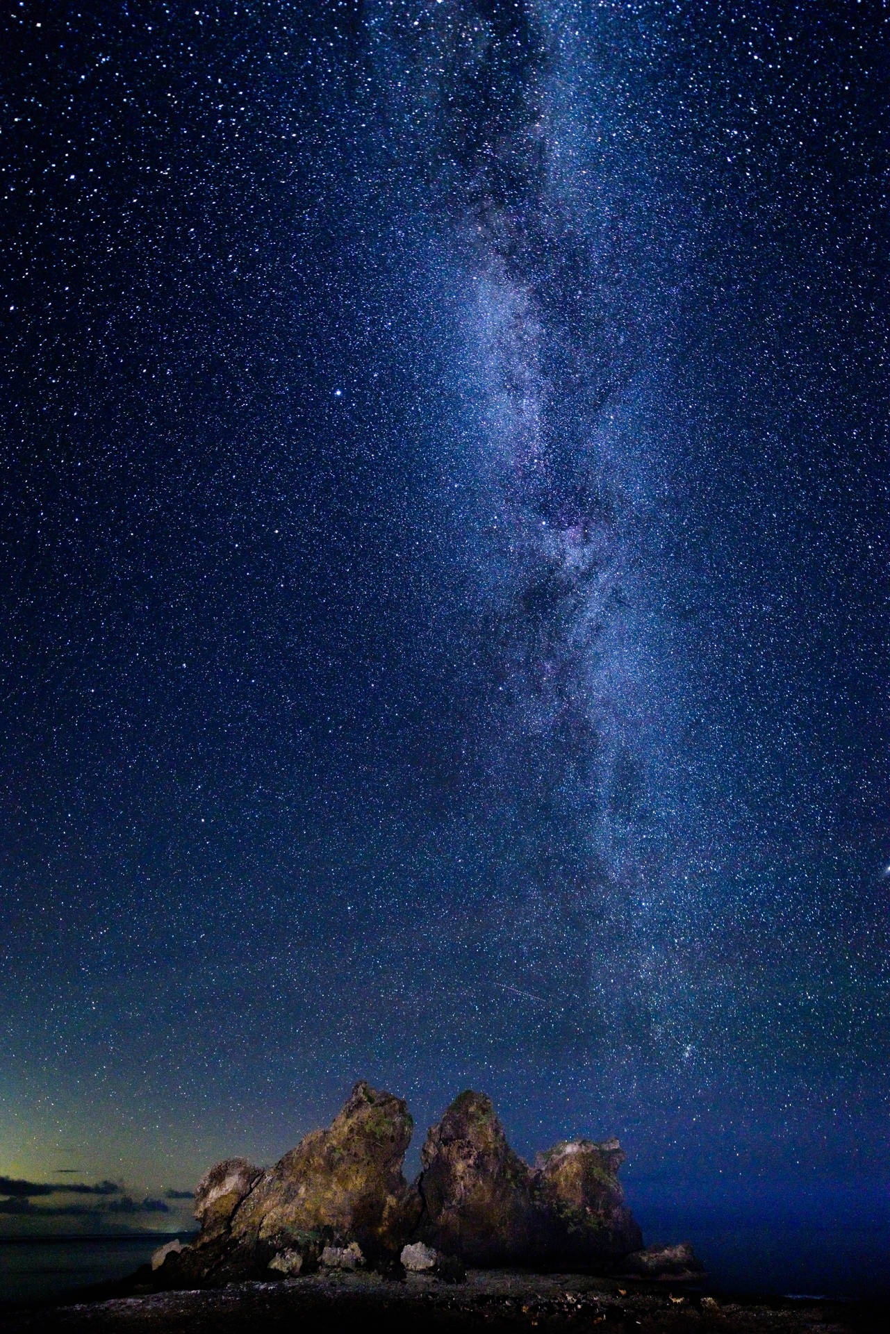 Peppered Night Sky Milky Way Background