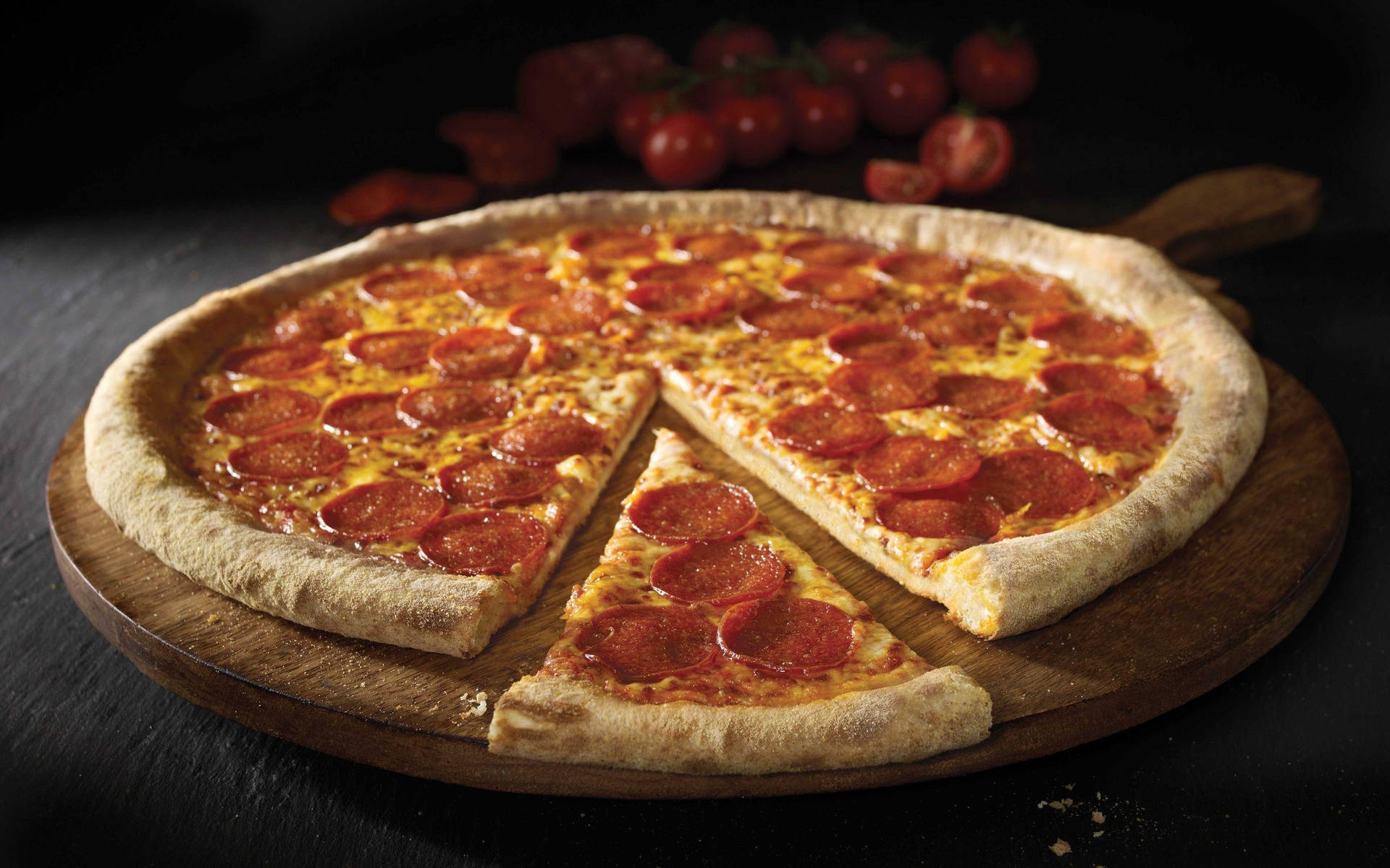 Pepperoni Pizza From Pizza Hut Background