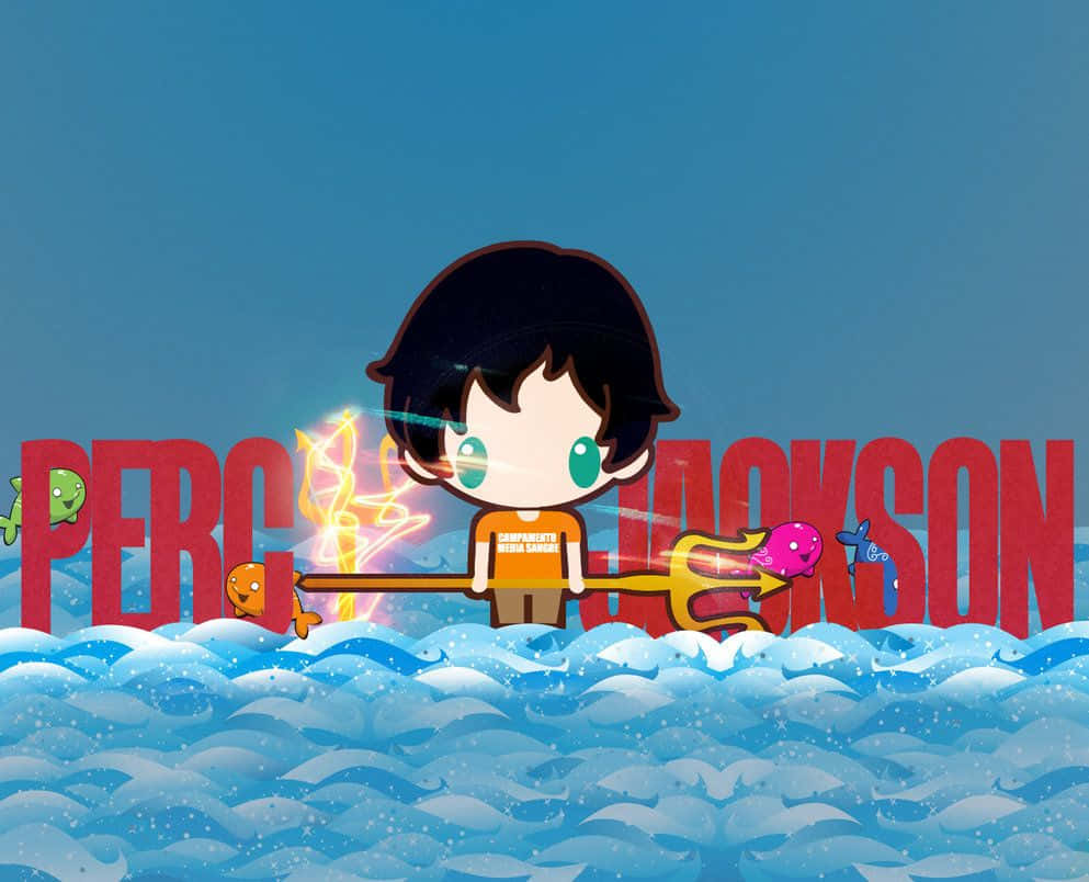 Percy Jackson Cartoon Graphic Design Background