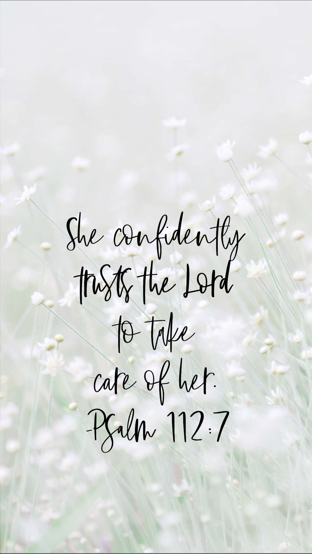 Perennial Flower And Girly Bible Verse Background