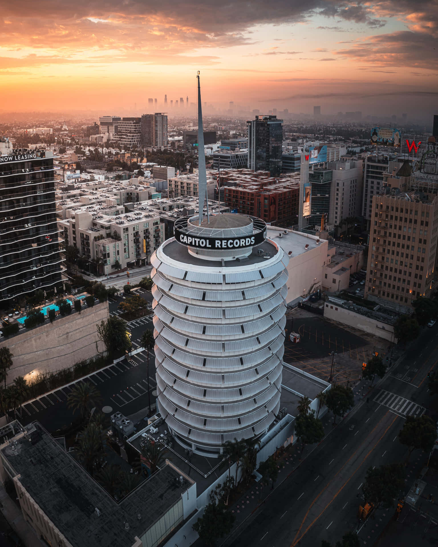 Perfect View Of The Capitol Records Building