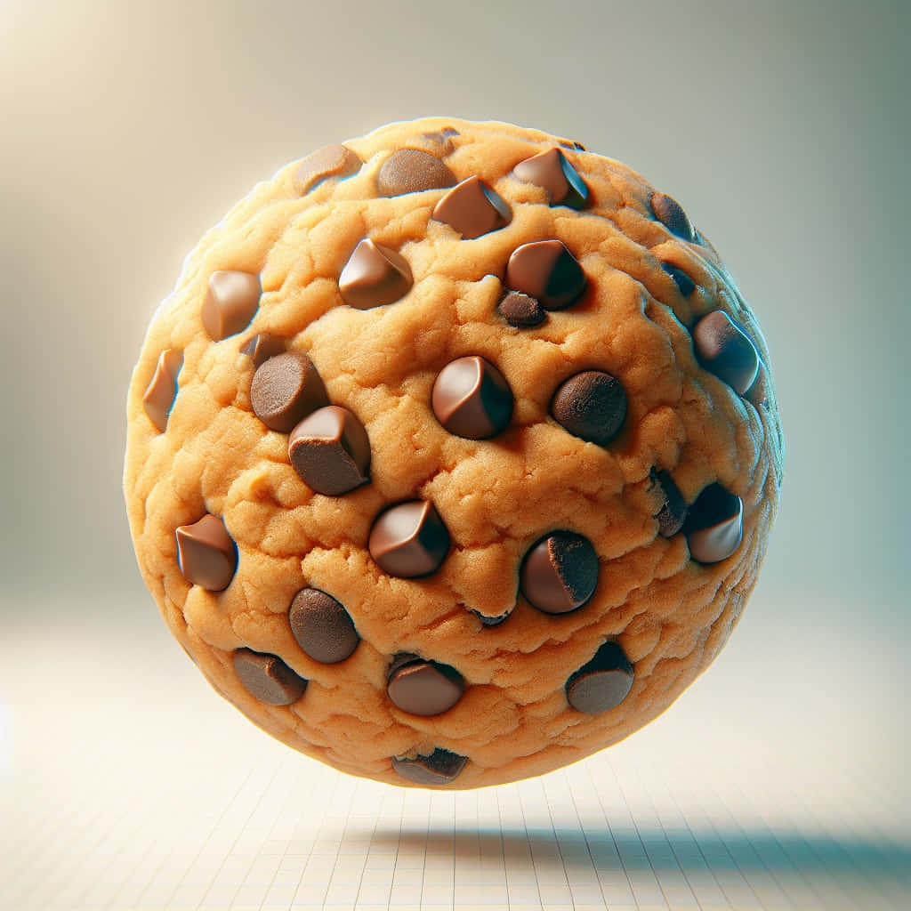 Perfectly Baked Chocolate Chip Cookie Background