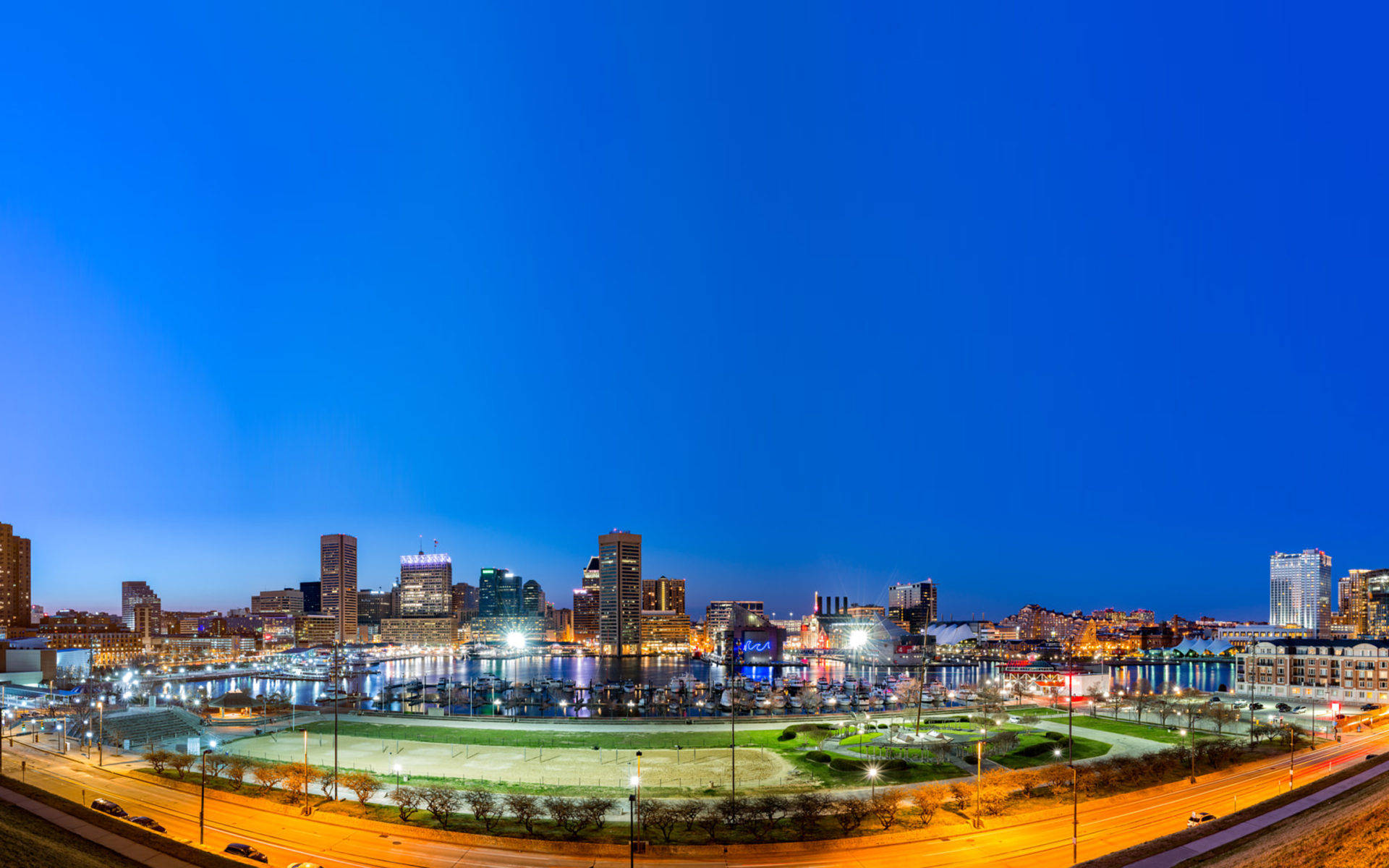 Perfectly Blue Sky In Baltimore Background