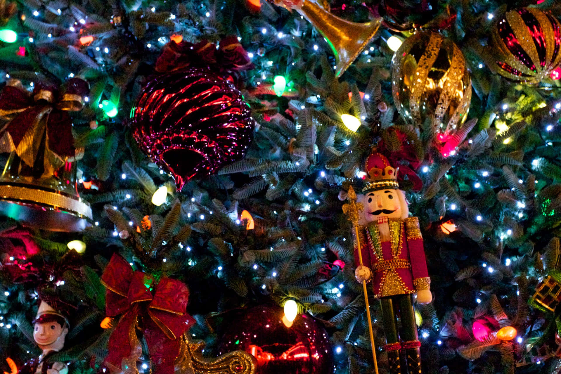 Perfectly Decorated Holiday Lighting Background