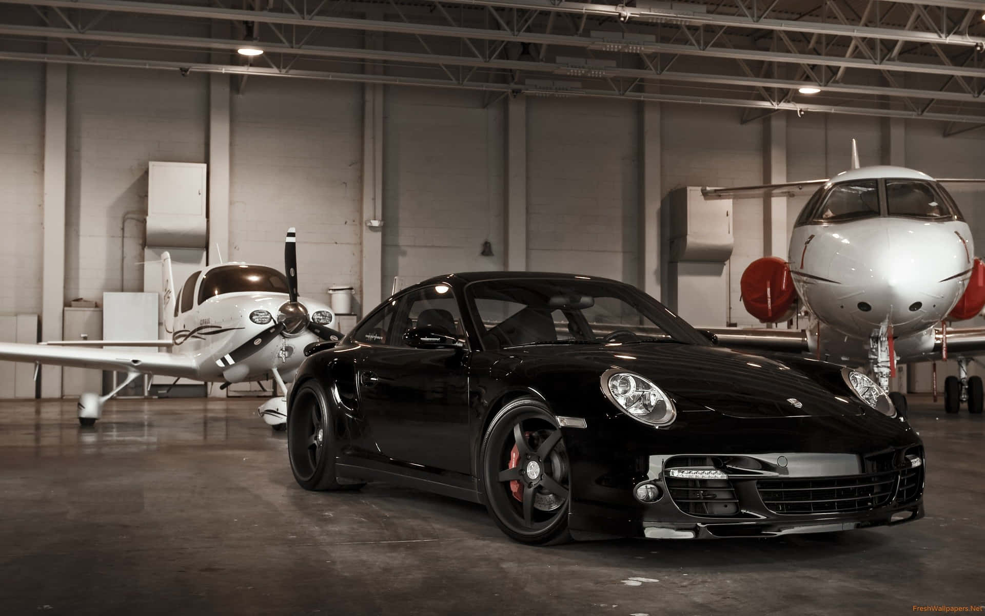 Perfectly Matched - Jet And Car Background