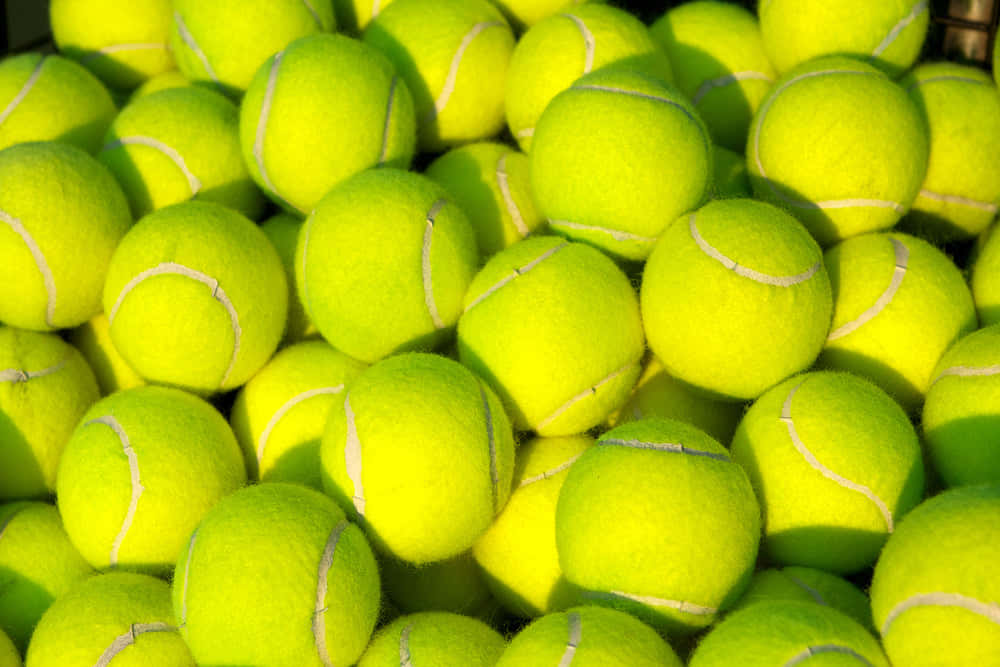 Perfectly Spiked Tennis Ball Background