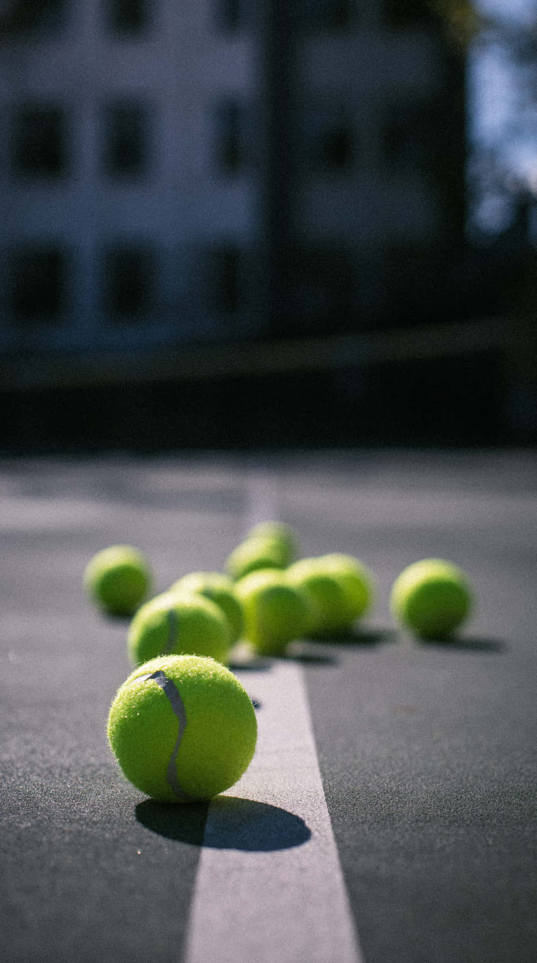 Perfectly Struck Tennis Ball Flying Through The Air. Background