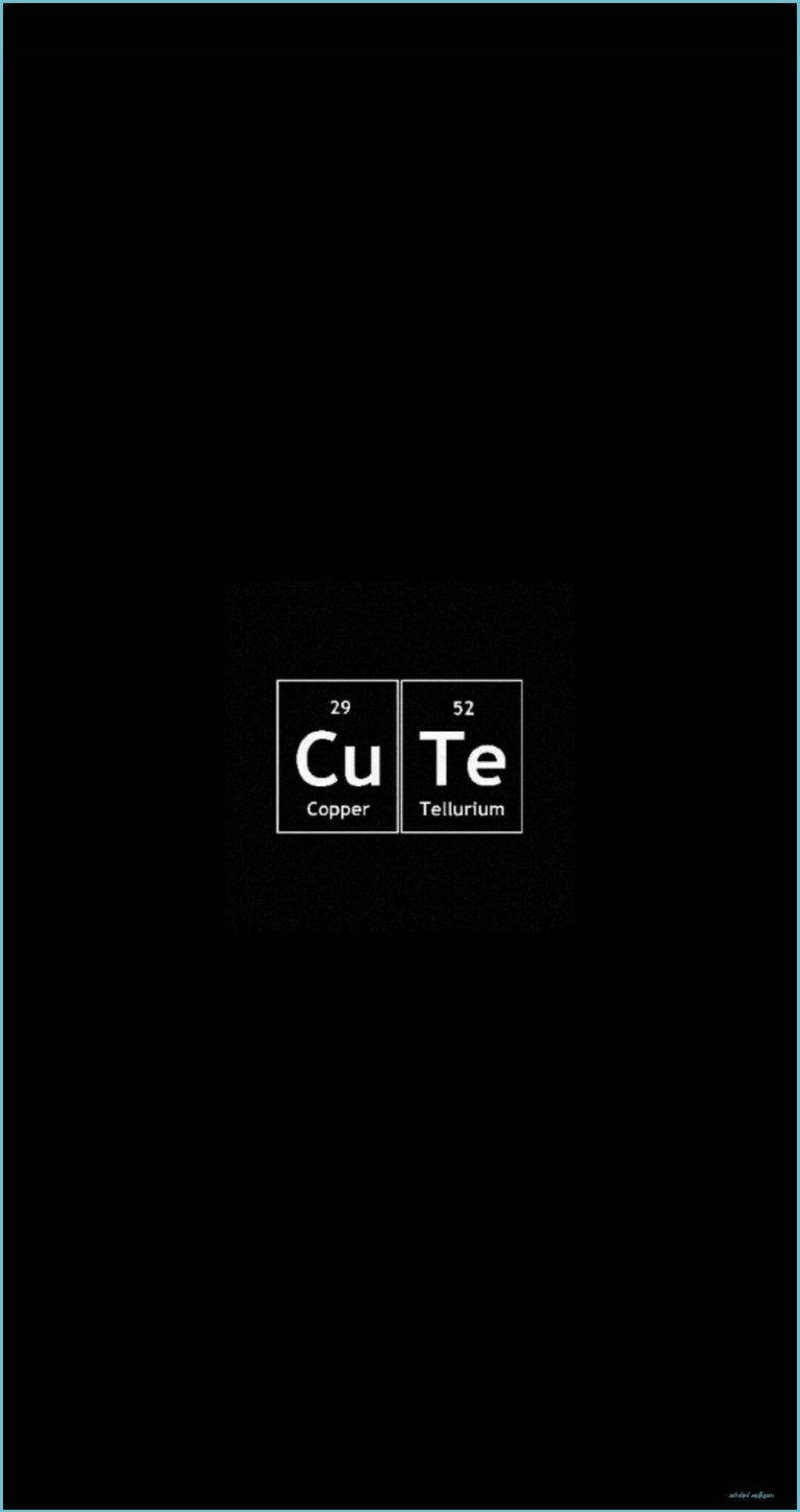 Periodic Table Cute Dark Girly Background