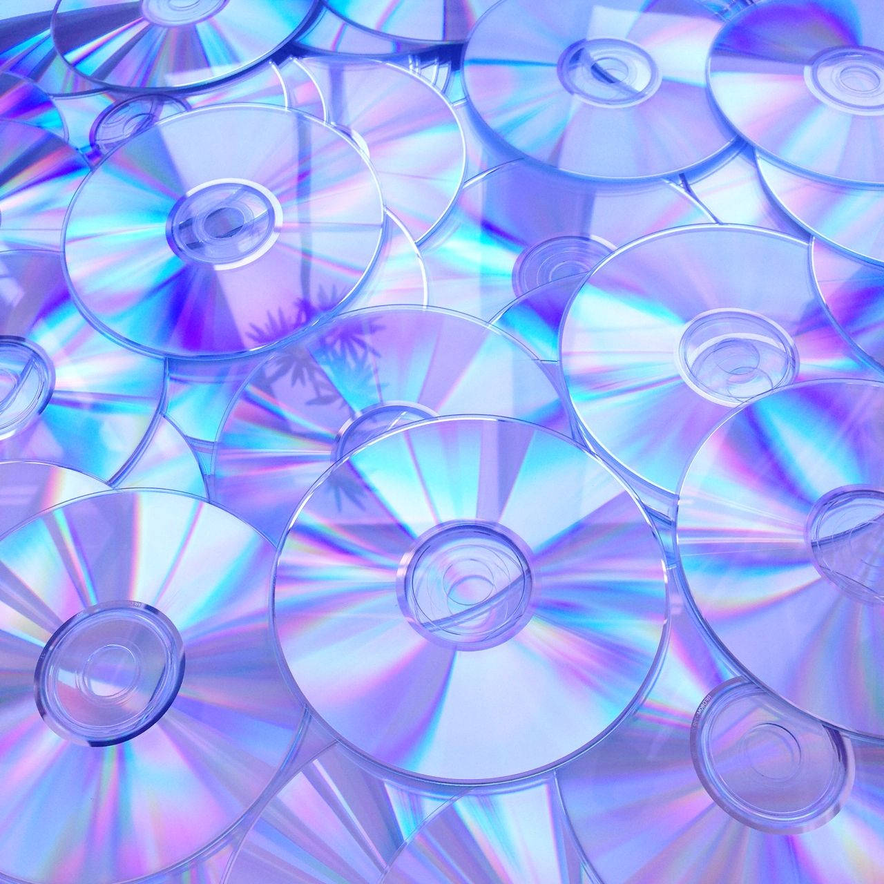 Periwinkle Aesthetic Cd Pile Background