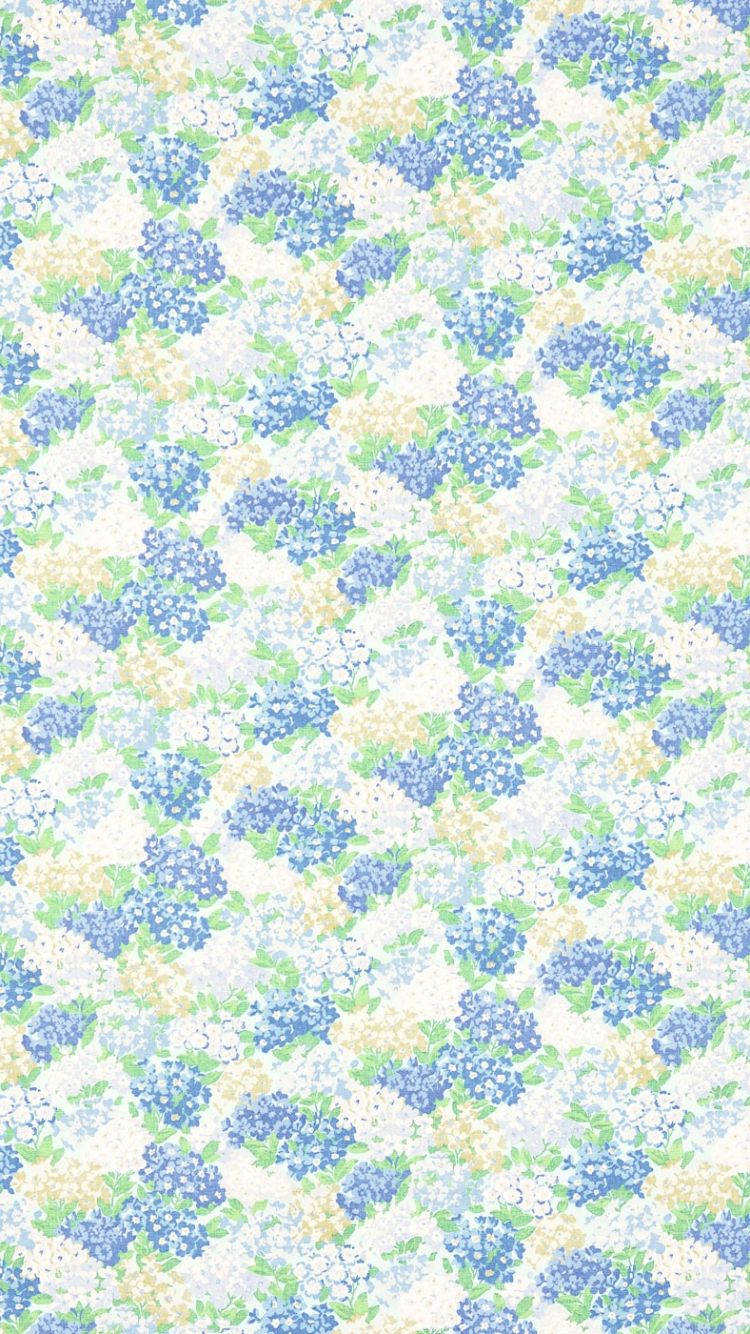 Periwinkle Flowers Pattern Art