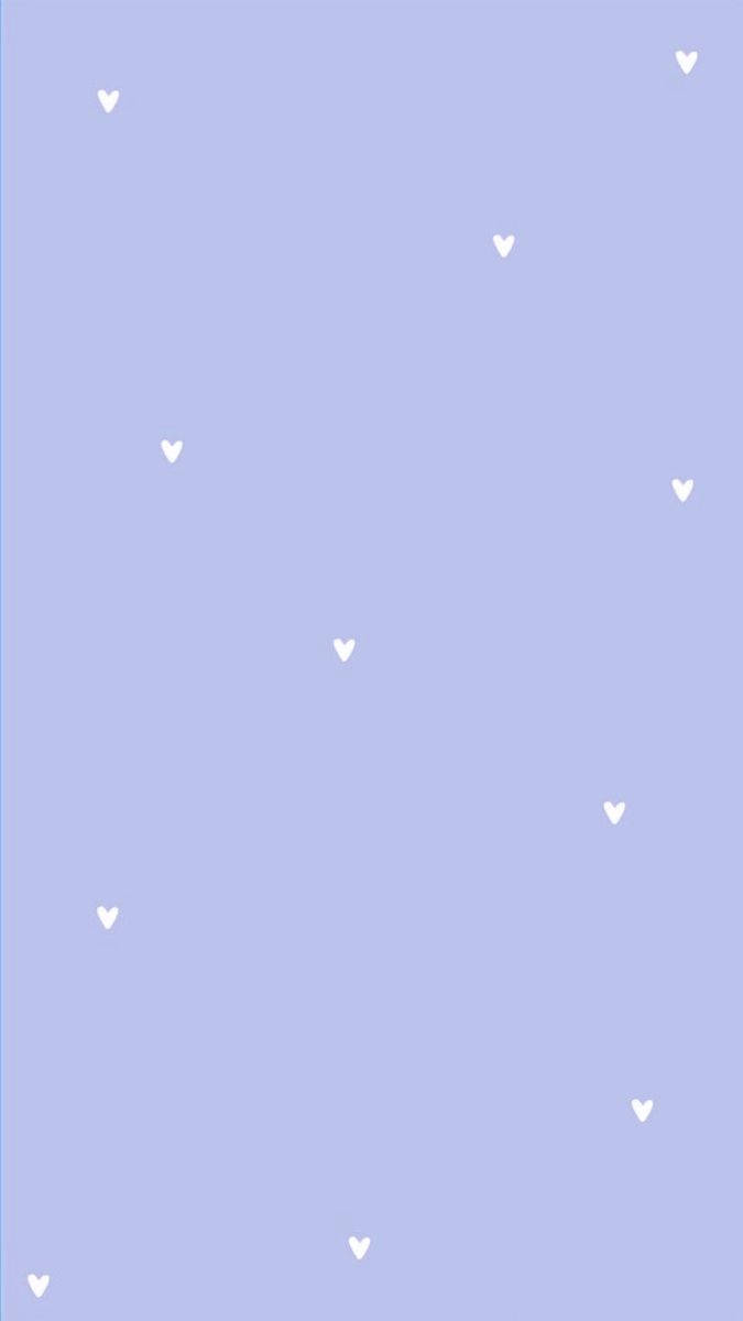 Periwinkle Minimalist Hearts Pattern Background