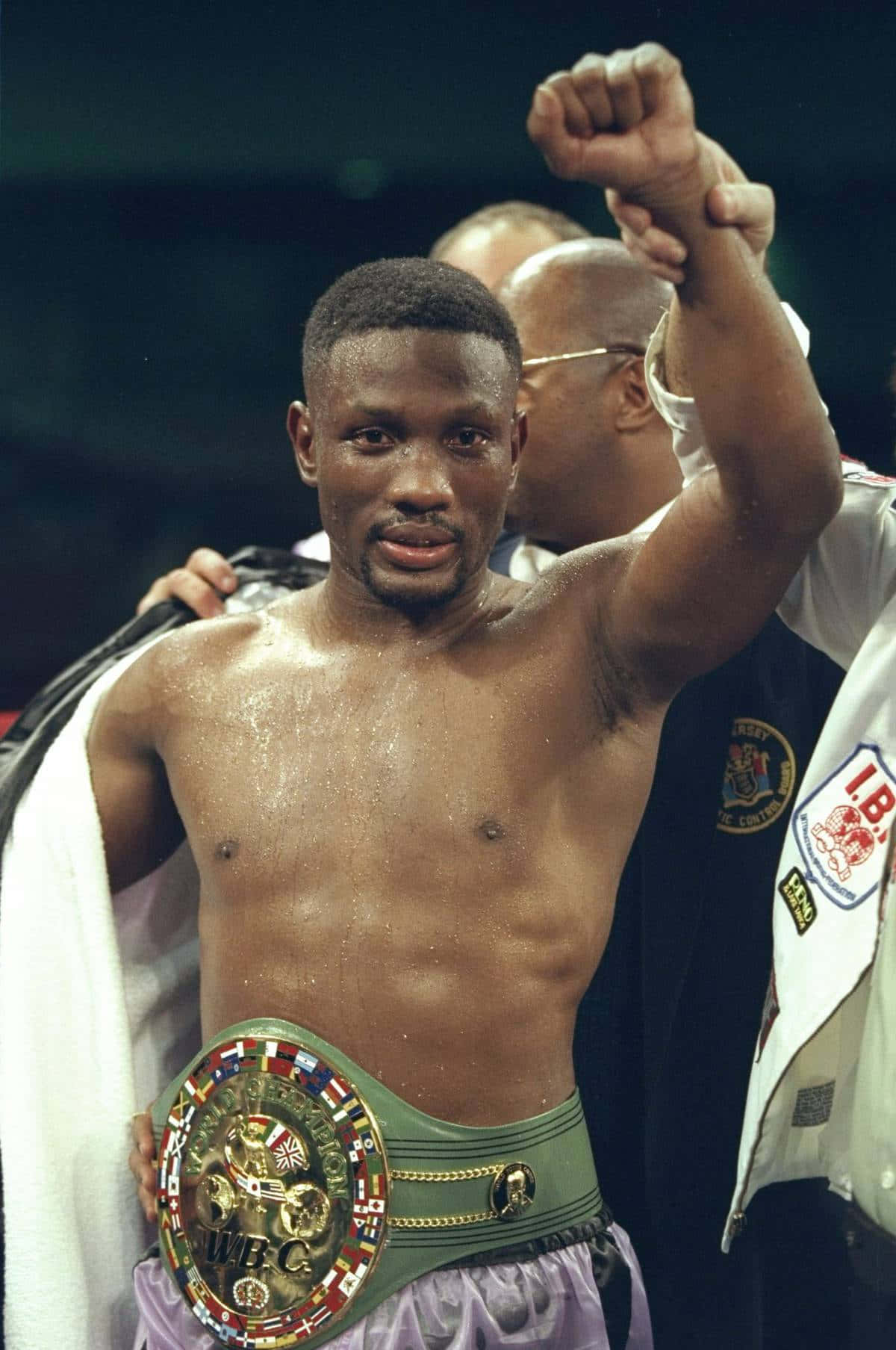 Pernell Whitaker Raising Clenched Fist