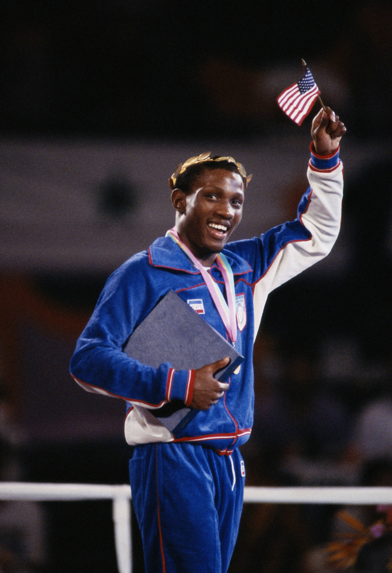 Pernell Whitaker With Us Flag