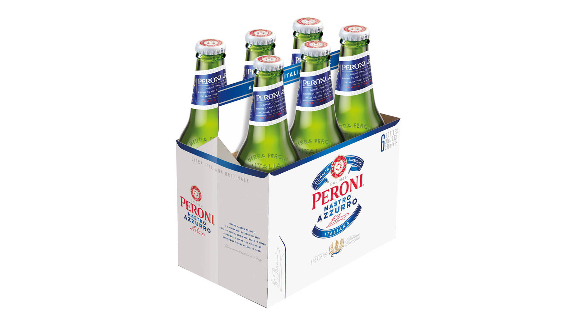 Peroni Beer In A Six-pack Case Background