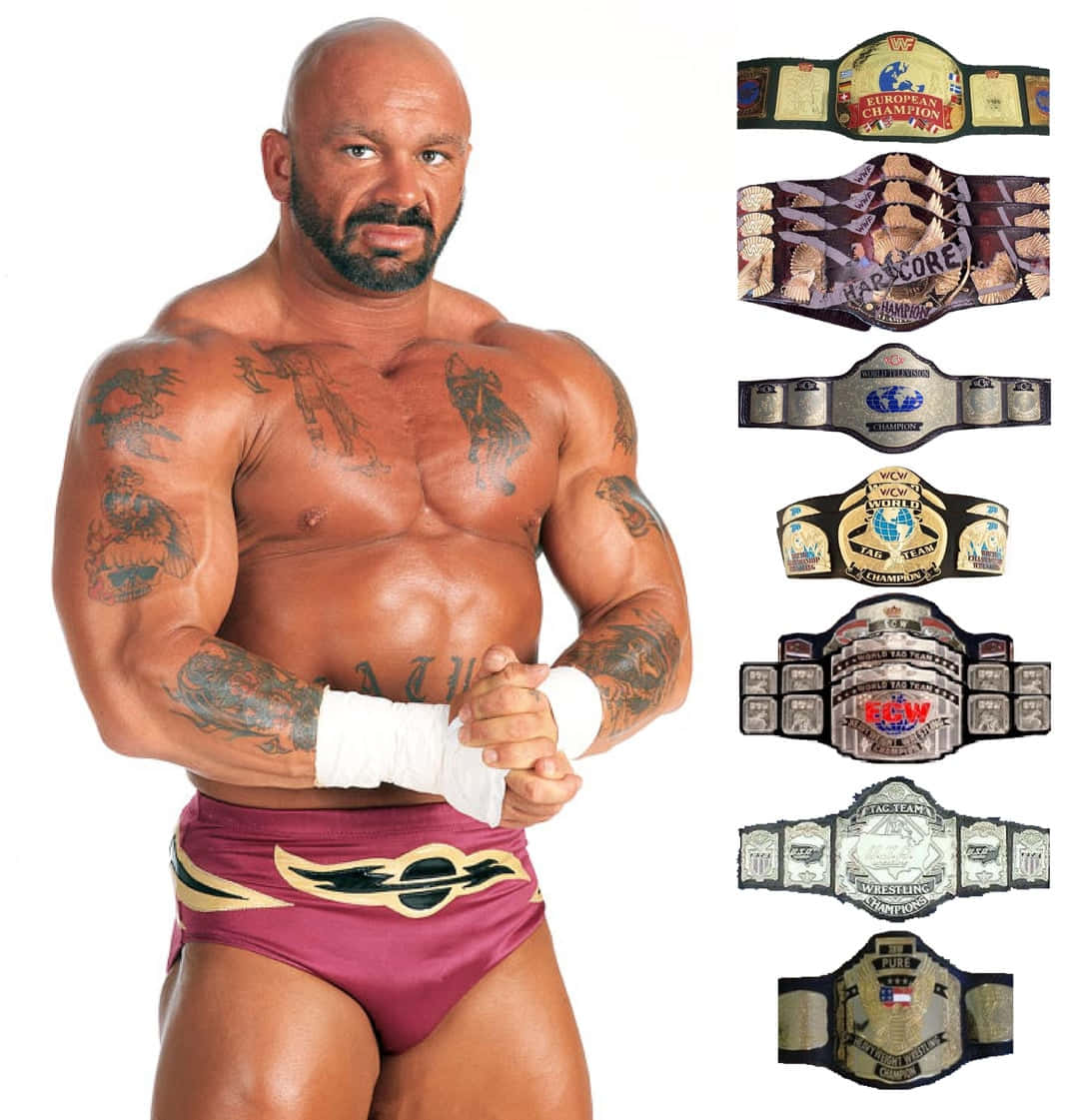 Perry Saturn Wrestling Champion Collage Background