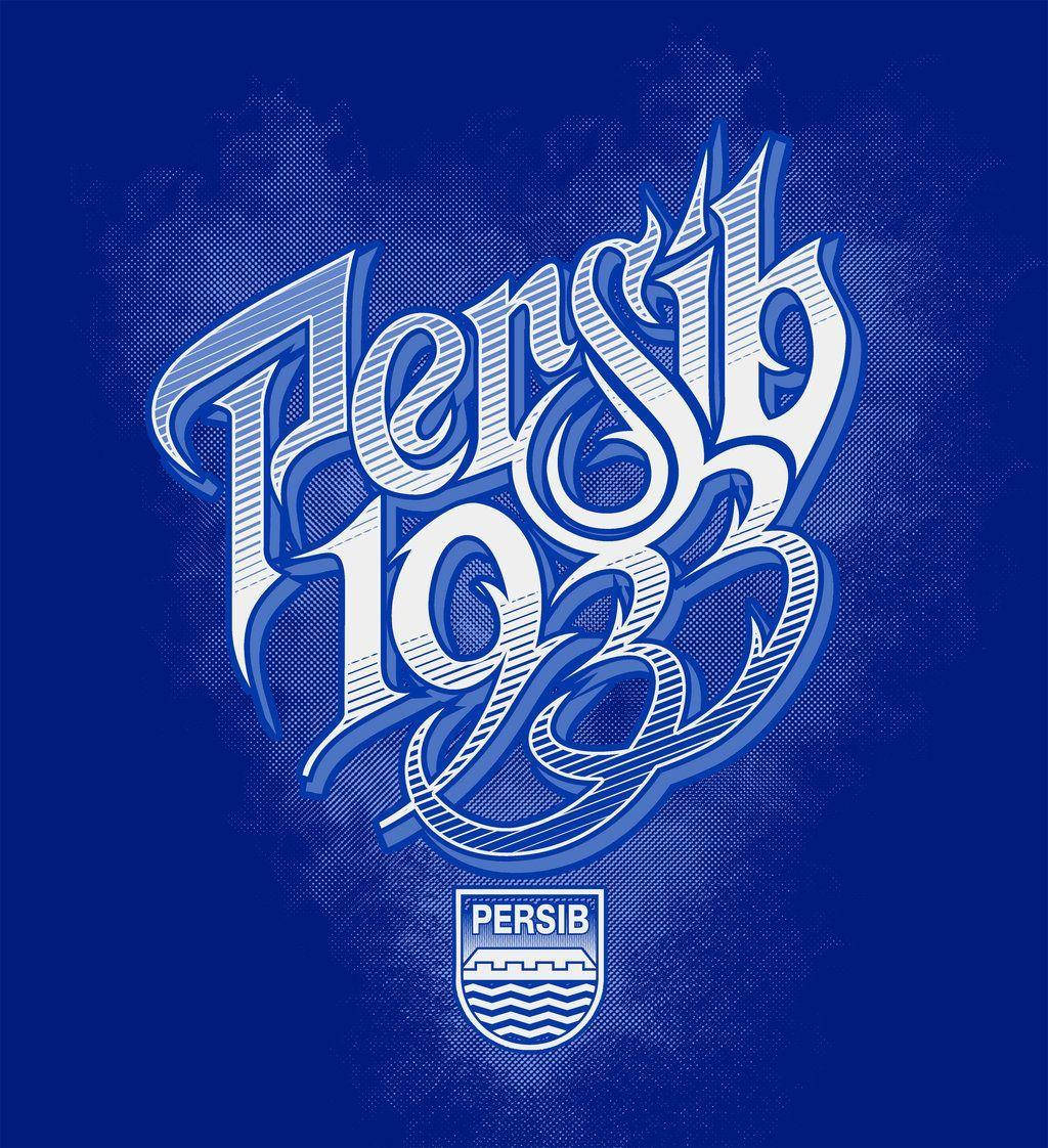 Persib Bandung Artistic Typography Background