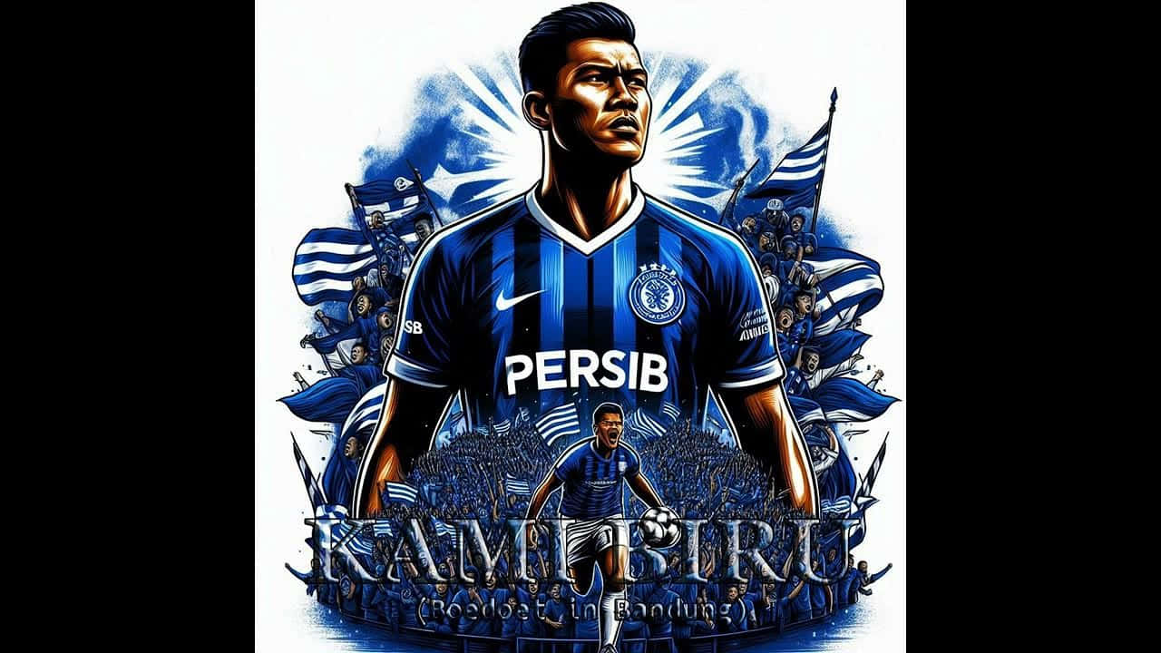 Persib Bandung Football Artwork Background