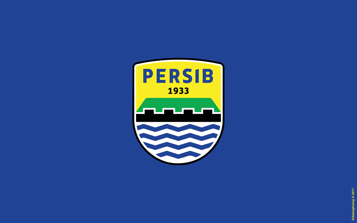 Persib Bandung Logo Blue Background Background