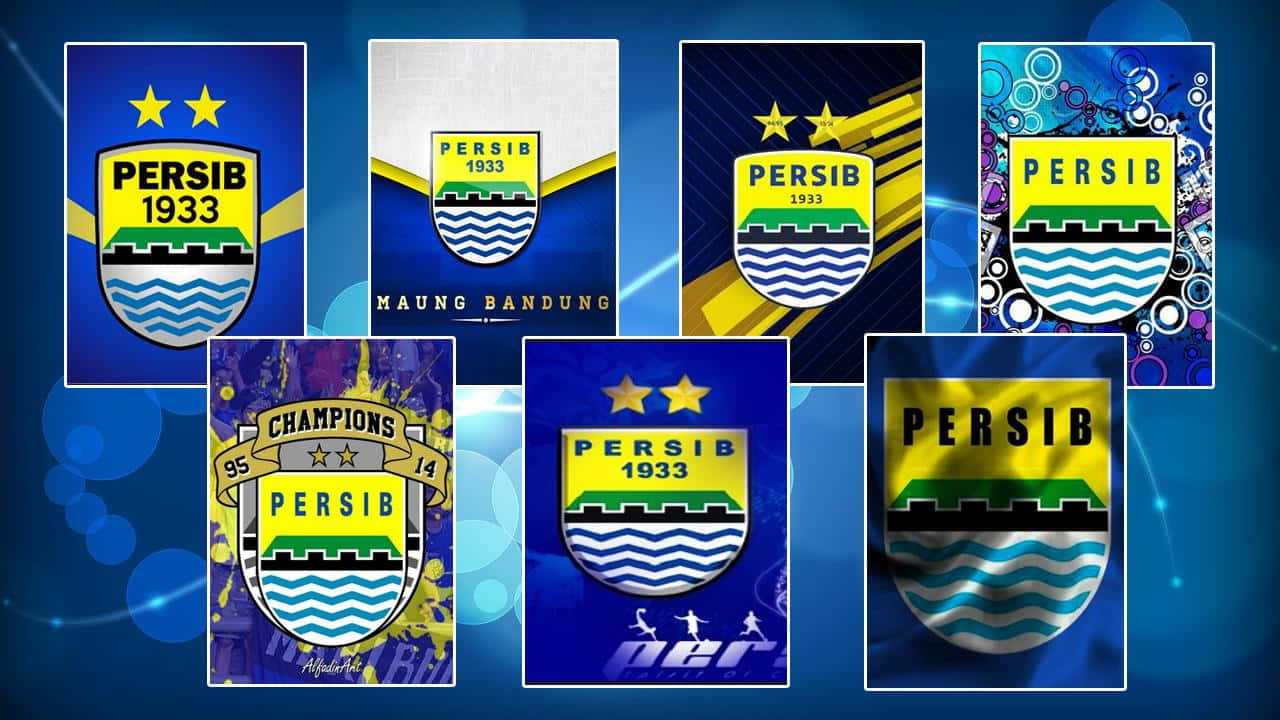 Persib Bandung Logo Variations Background