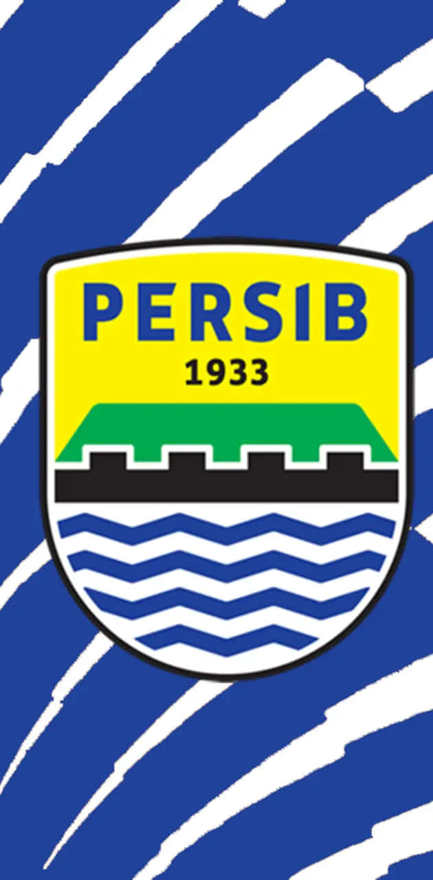 Persib Bandung Logoon Striped Background Background