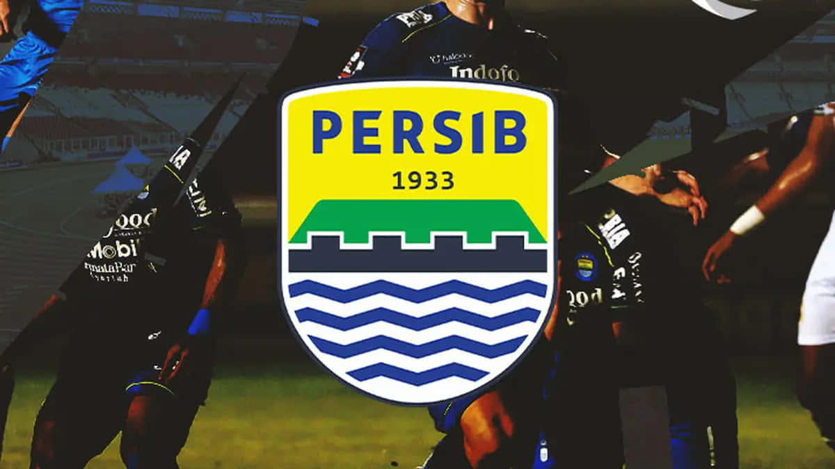 Persib Bandung Team Celebrationwith Logo Background