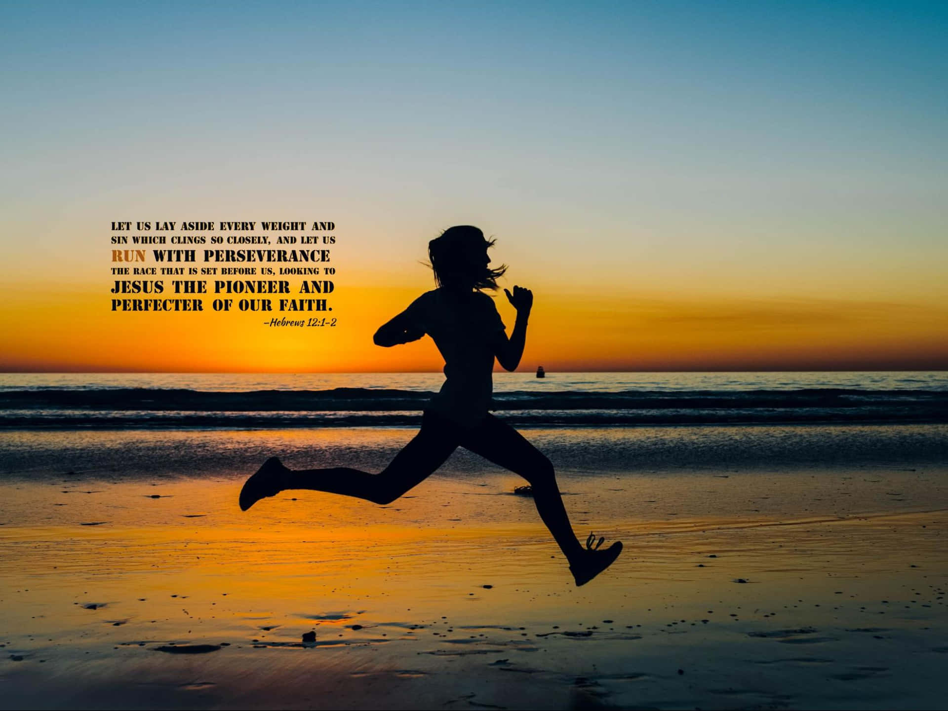 Persistent Quote With A Person Running Background
