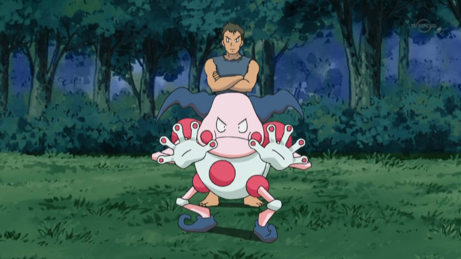 Person Behind Mr Mime Background