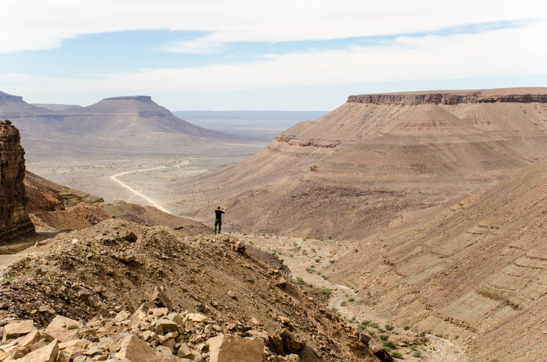 Person Standing In Mauritania Background