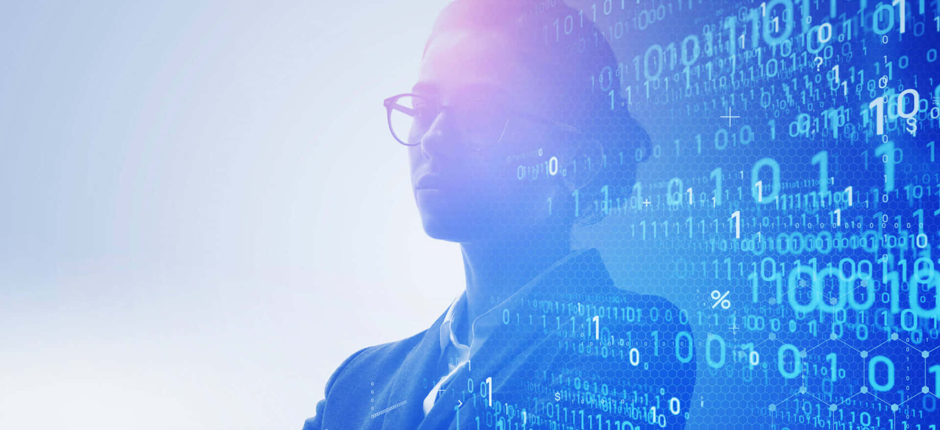 Person With Eyeglasses Thinking About Inscrutable Codes Background