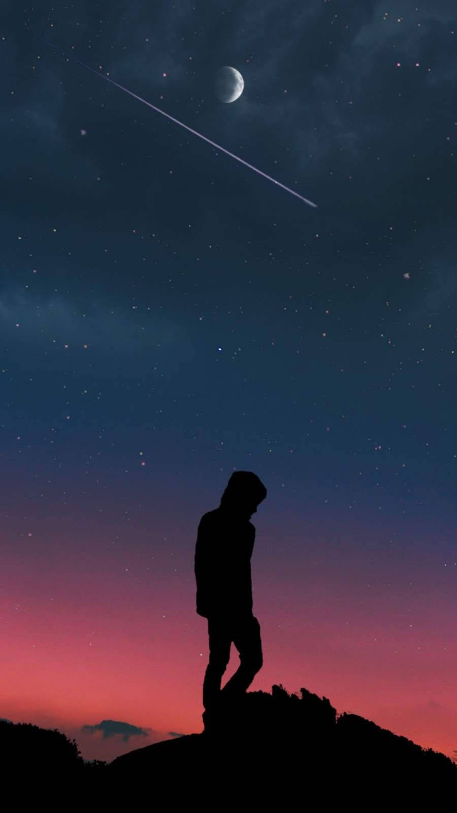 Person With Meteor Shower