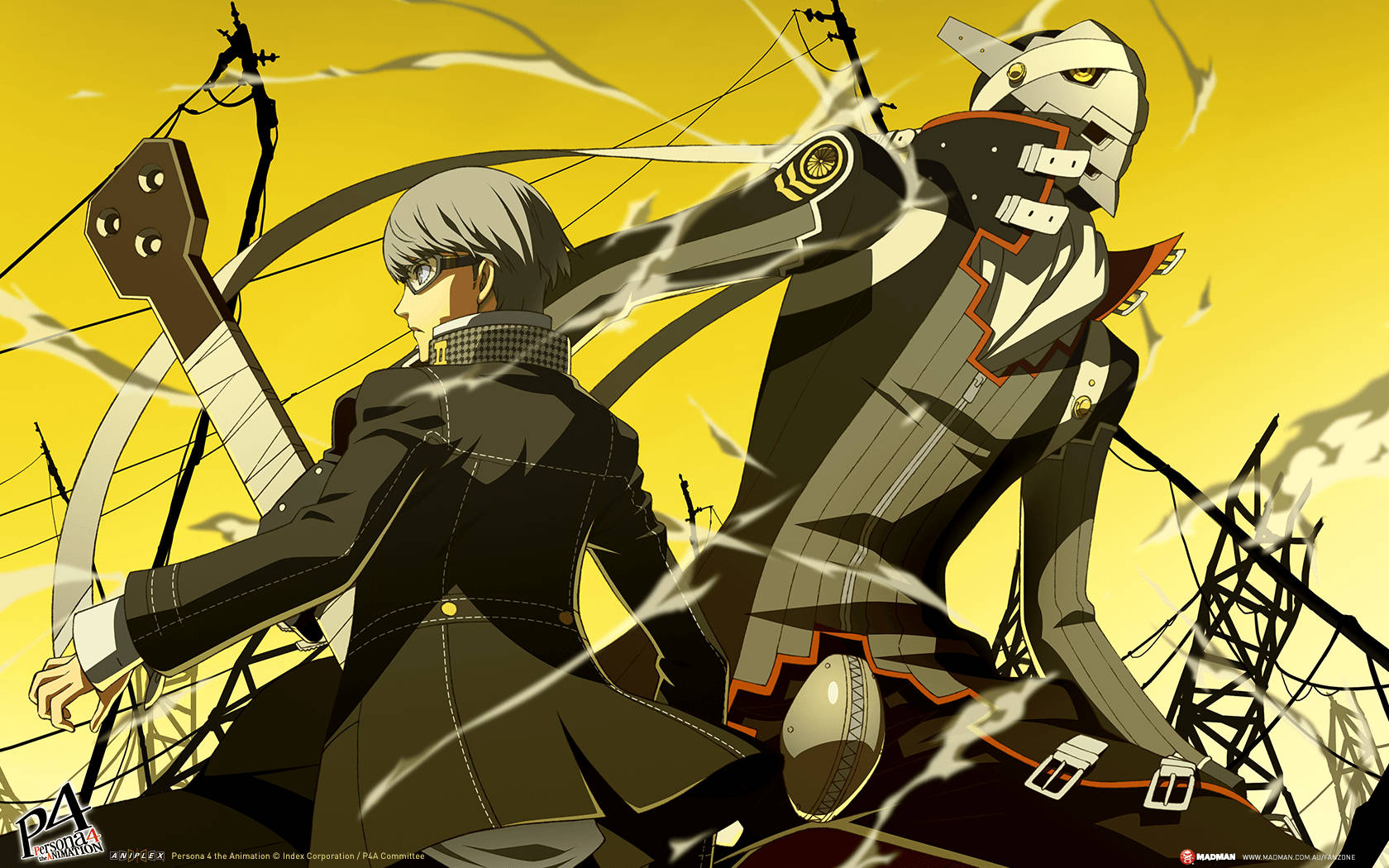 Persona 4 The Animation Yellow Yu And Izanagi Background