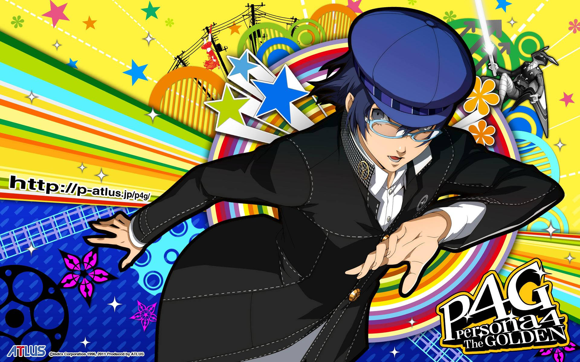 Persona 4 The Golden Naoto Rainbow Background