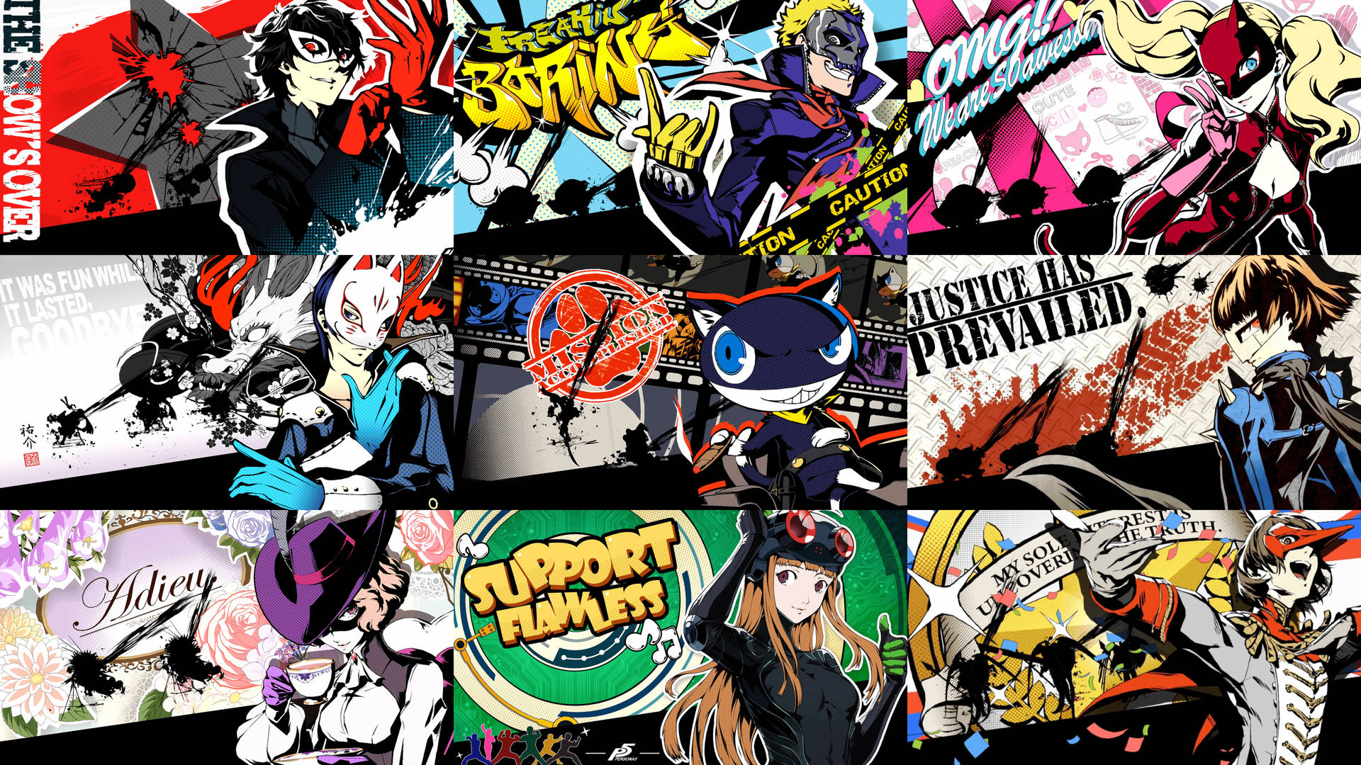Persona 5 4k Collage Background