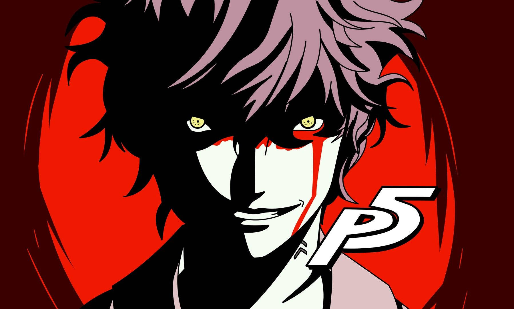 Persona 5 Goro Akechi's Bloody Face Background