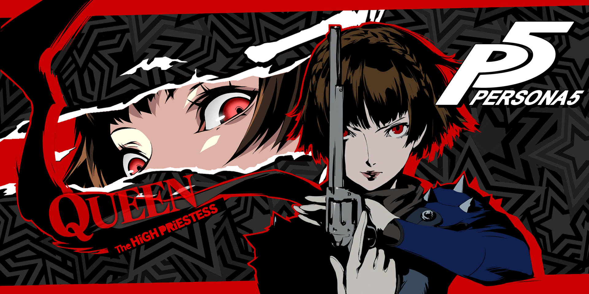 Persona 5 Makoto Niijima With Gun Background