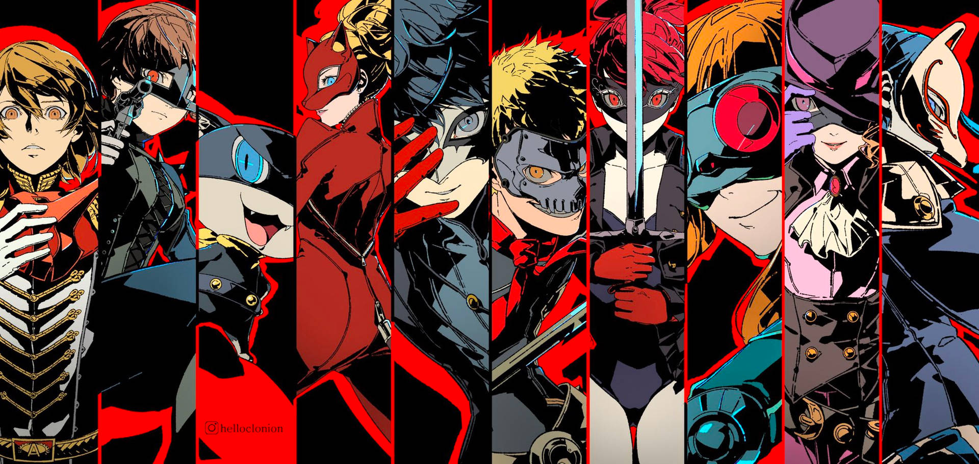 Persona 5 Royal Characters Collage Background